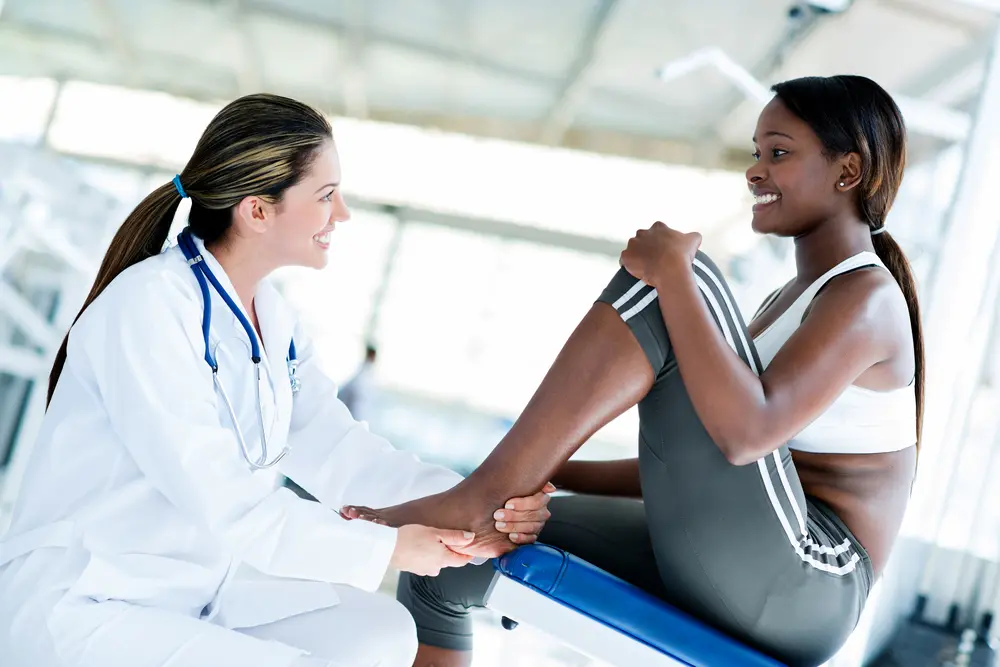 Student receiving a school physical and sports exam in Royal Palm Beach, FL