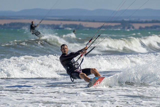 Man doing water sports as part of active men’s healthcare