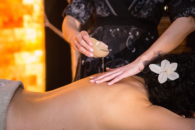 Woman receiving a back massage as part of women’s breast health awareness